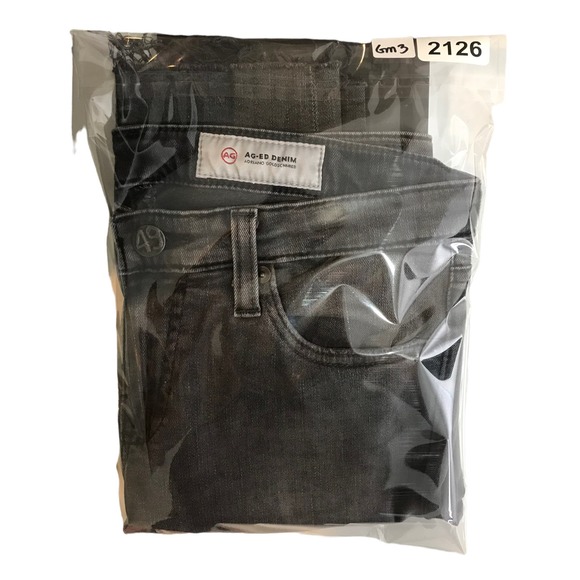 AG Adriano Goldschmied Women's Skinny Jeans Black Denim Distressed Rip Denim 26R - Picture 11 of 11